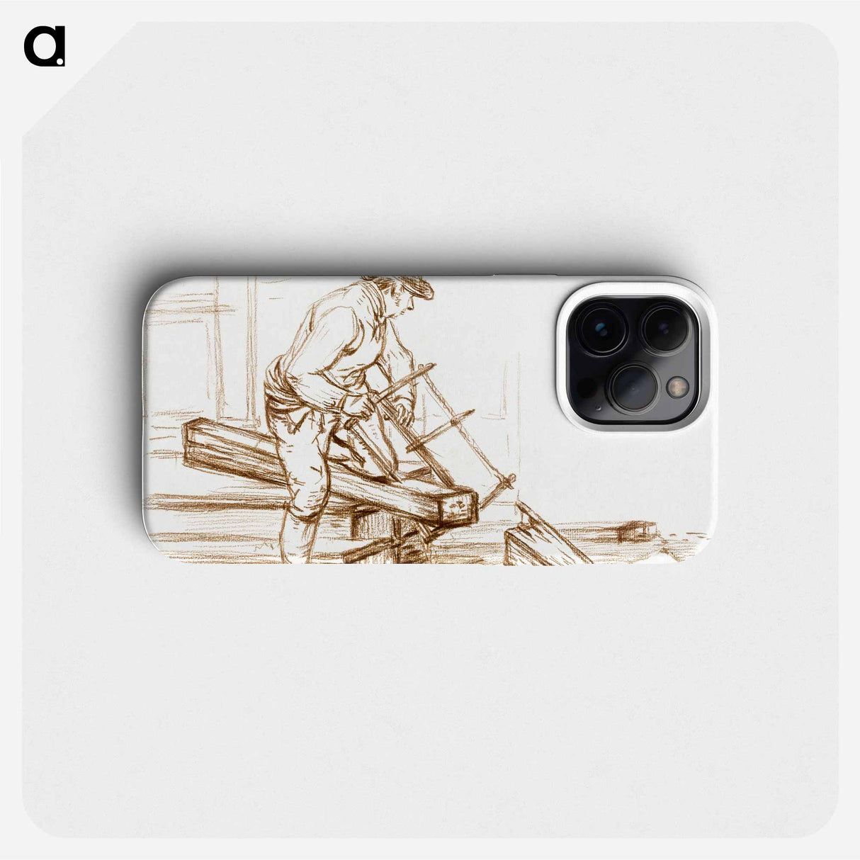 Sawing man - Jean Bernard Phone Case.