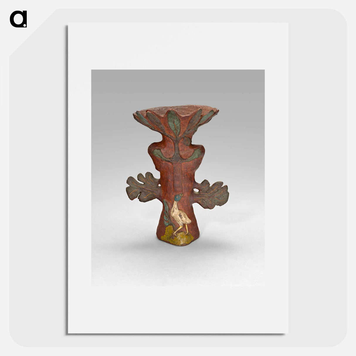 Vase in the Form of a Tropical Plant with Bird and Deity - Paul Gauguin Poster.