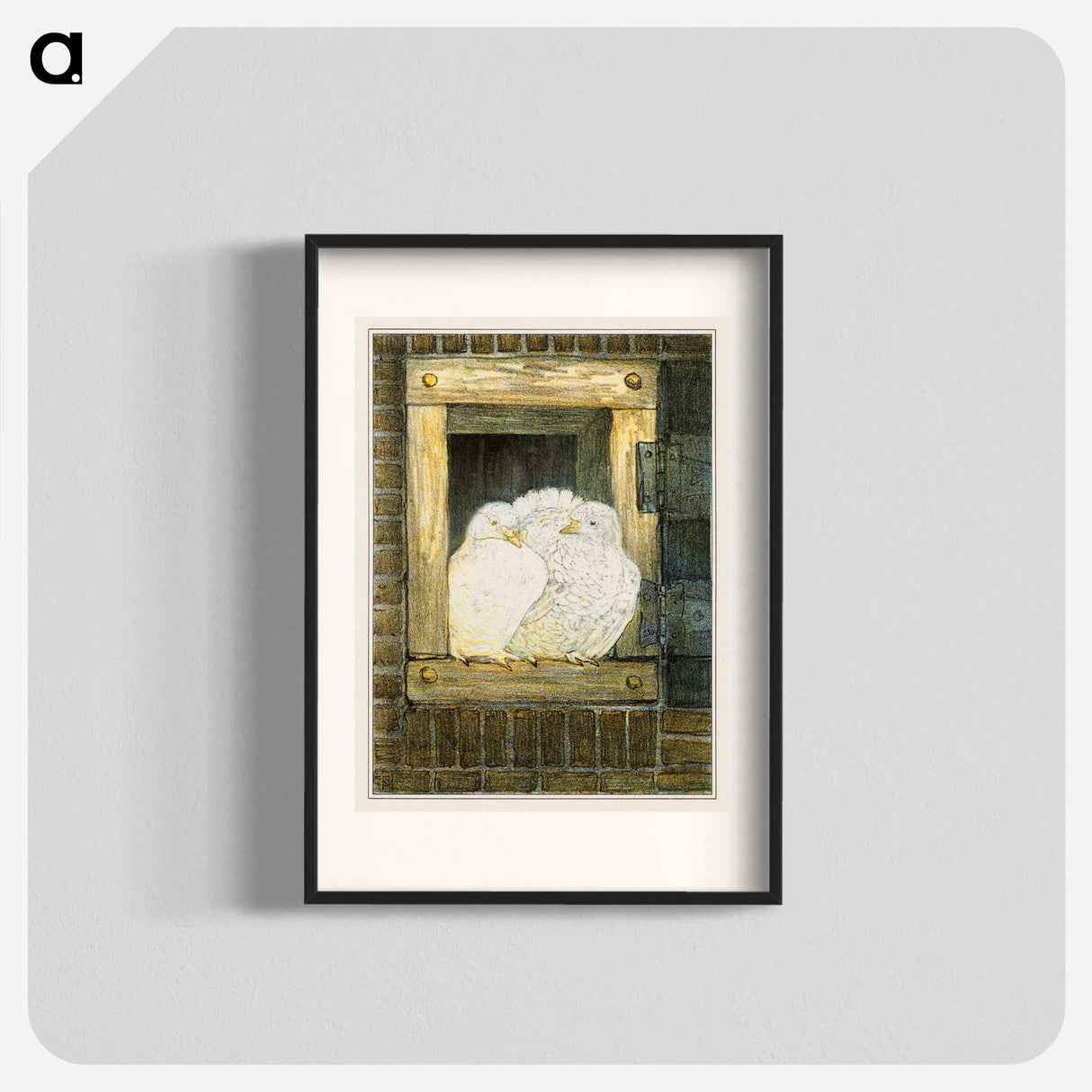 With duiven in venster - Theo van Hoytema Poster.