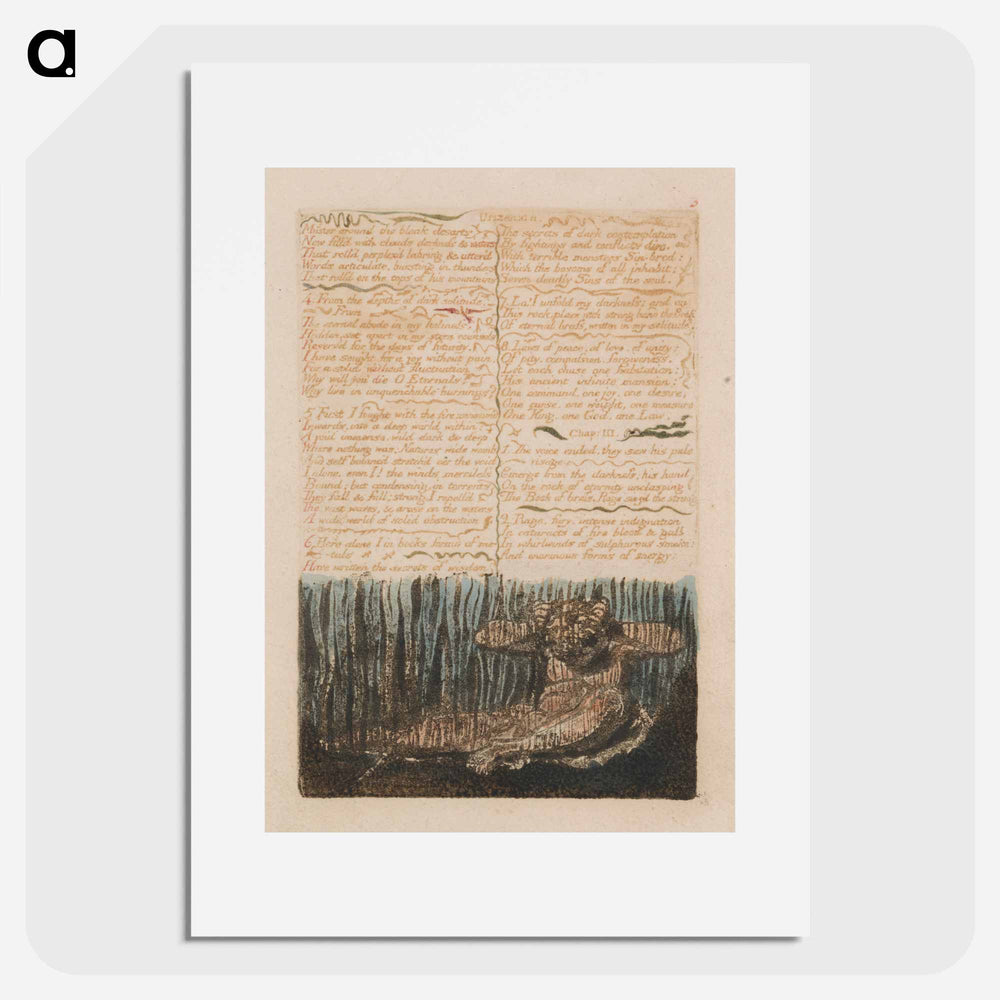 The First Book of Urizen, Plate 6, "Muster around the Bleak Desarts...." - ウィリアム ブレイク Poster.