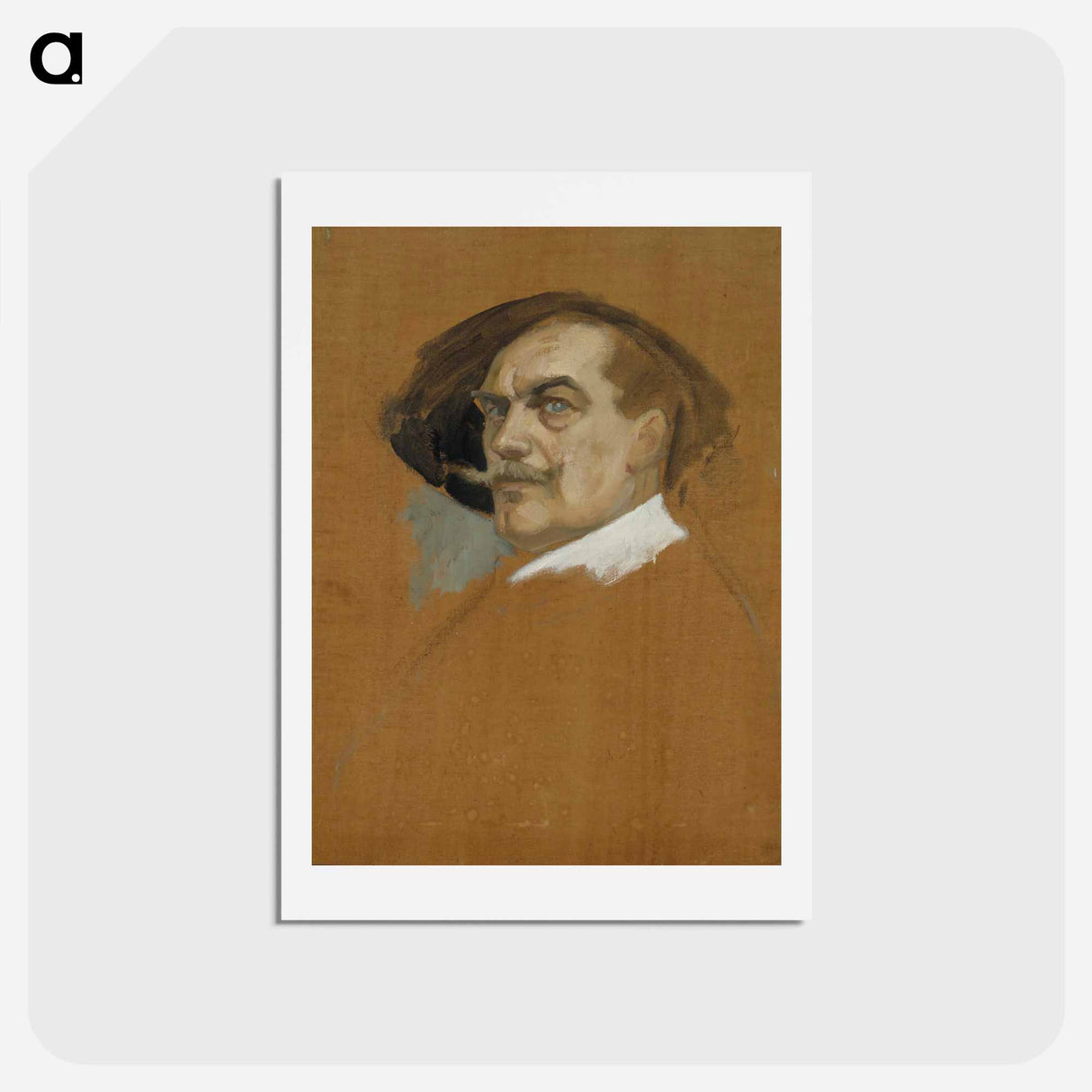 Self-portrait in a dress of the 17th century, study - アルバート エーデルフェルト Postcard.