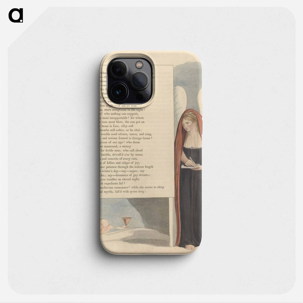 Young's Night Thoughts, Page 27, "O treacherous conscience!" - William Blake Phone Case.