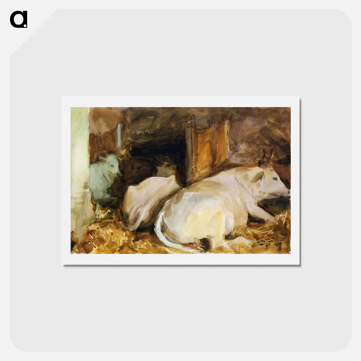 アートポストカード-Three Oxen - ジョン シンガー サージェント Postcard.