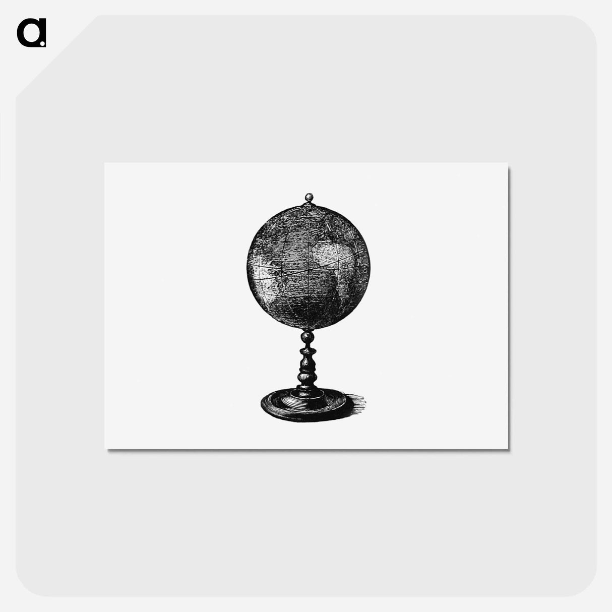 アートポストカード-Globe Illustration from Éléments de géographie
- 大英図書館 Postcard.