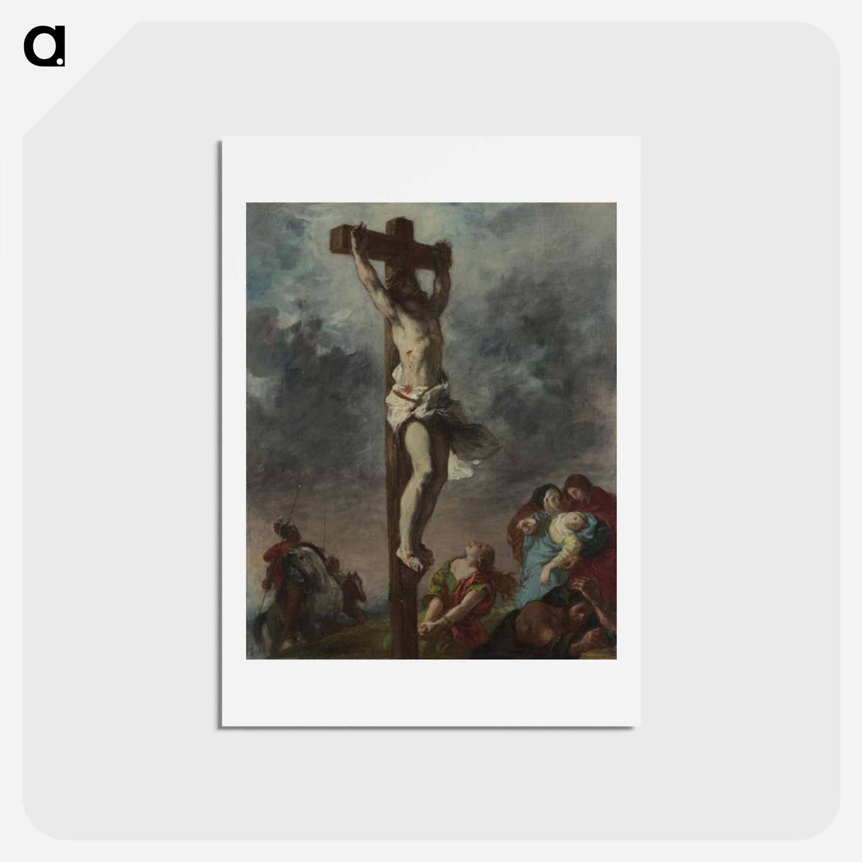 アートポストカード-Christ on the Cross - ウジェーヌ ドラクロワ Postcard.