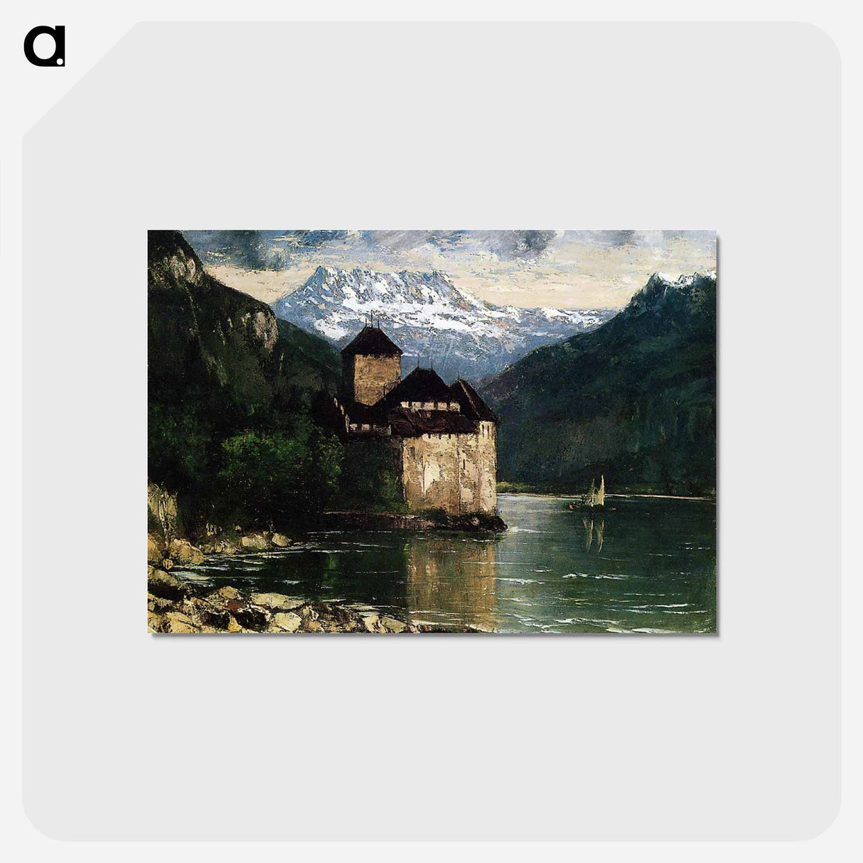 Chateau du Chillon - ギュスターヴ クールベ Postcard.