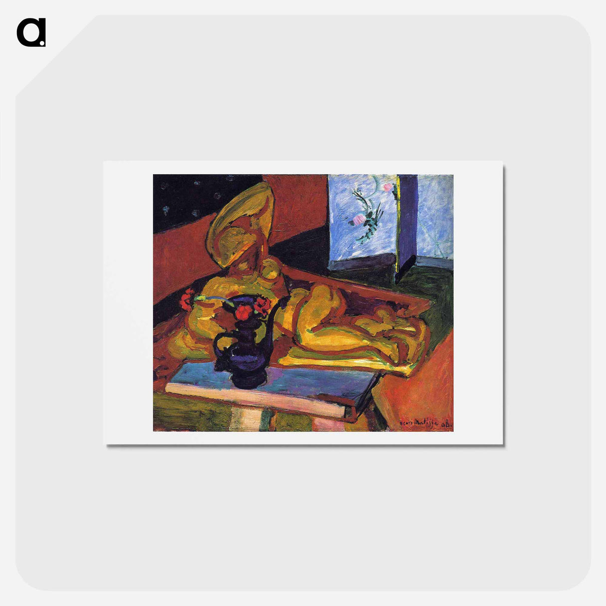アートポストカード-Sculpture and Persian Vase - アンリ マティス Postcard.