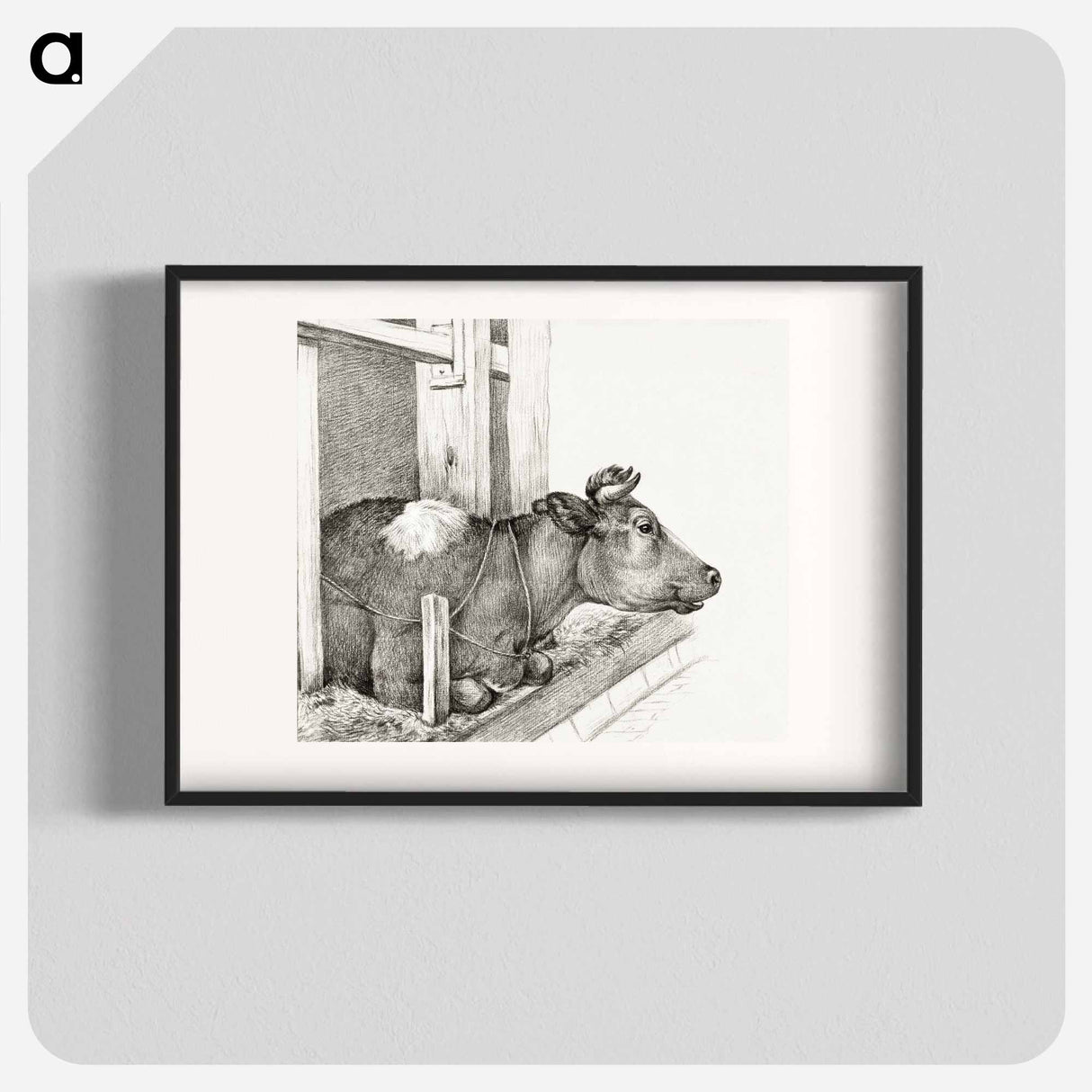 Lying cow - Jean Bernard Poster.