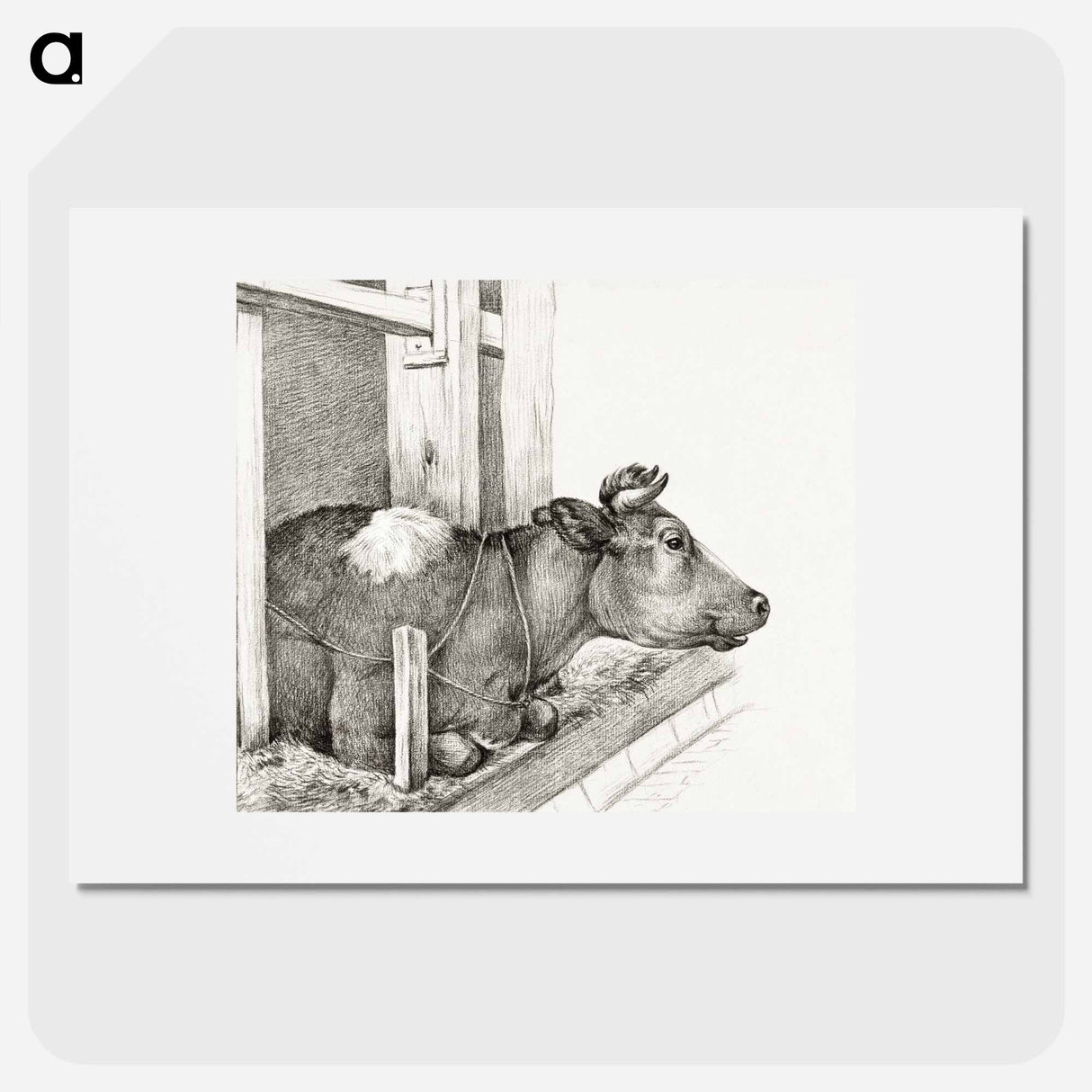 Lying cow - Jean Bernard Poster.