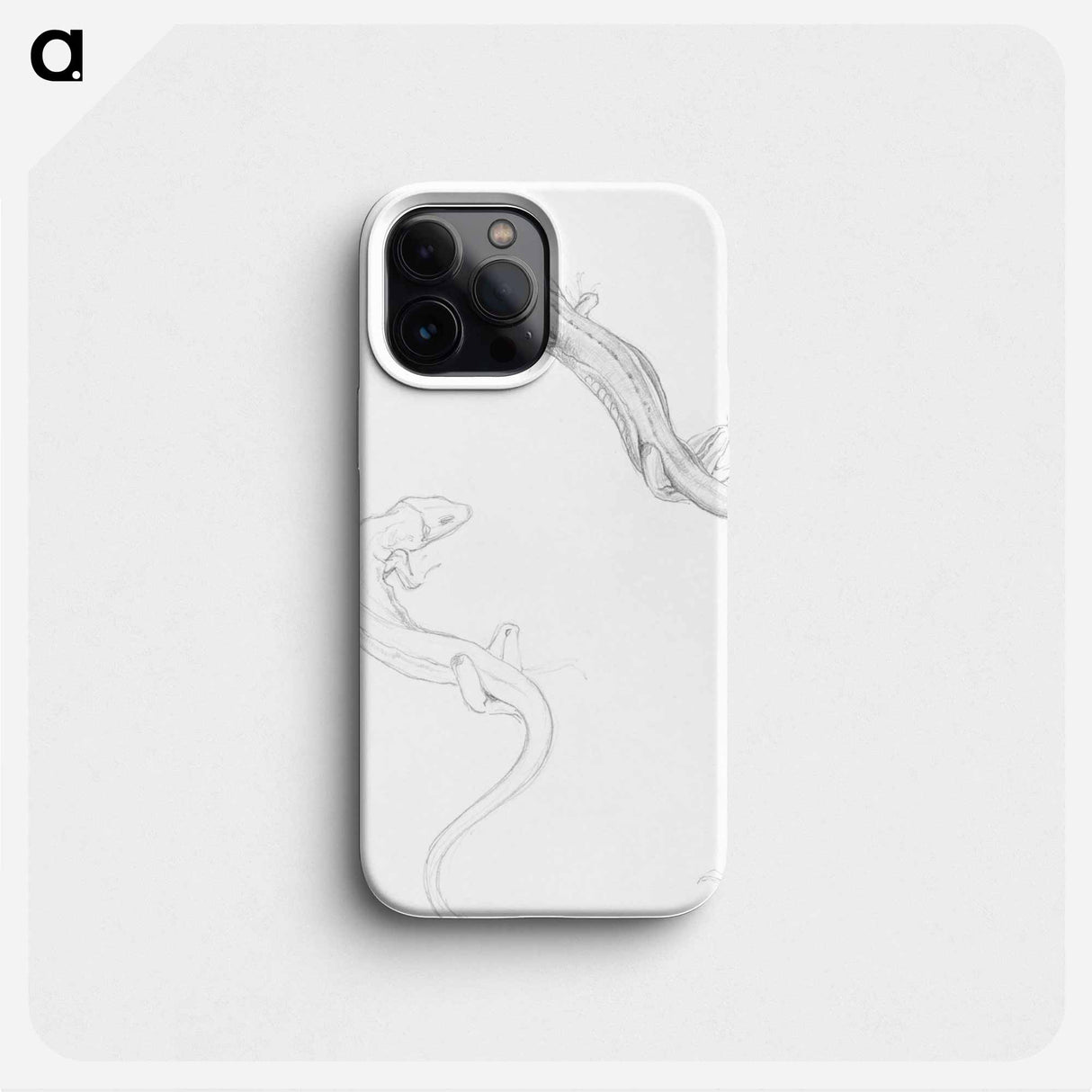Sketches of lizards - ユリー デ フラーハ Phone Case.