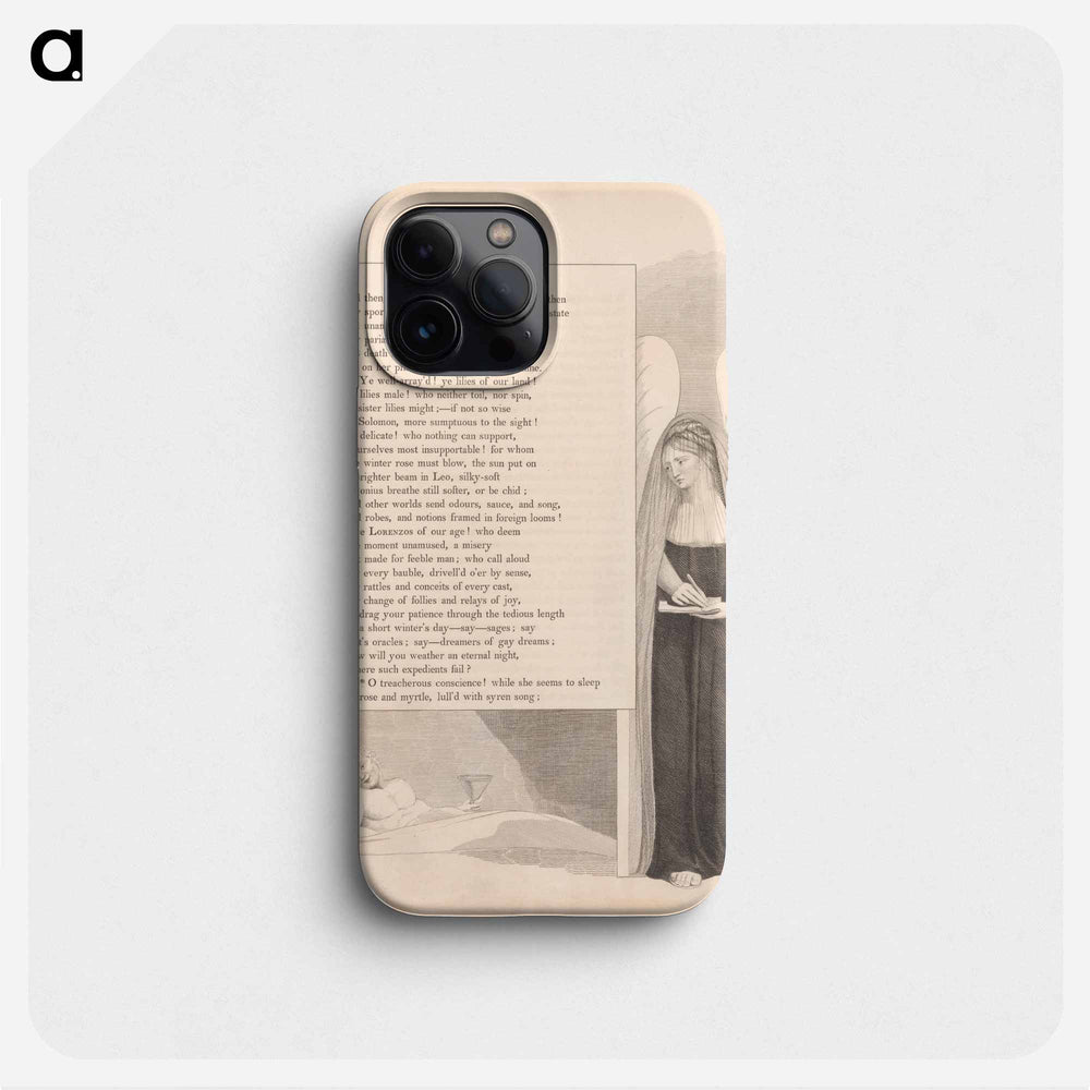 O treacherous conscience! while she seems to sleep - William Blake Phone Case.