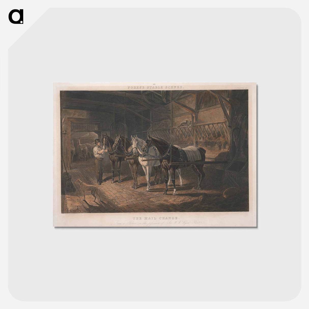 アートポストカード-Fore's Stable Scenes: The Mail Change
- イェール大学アートギャラリー Postcard.