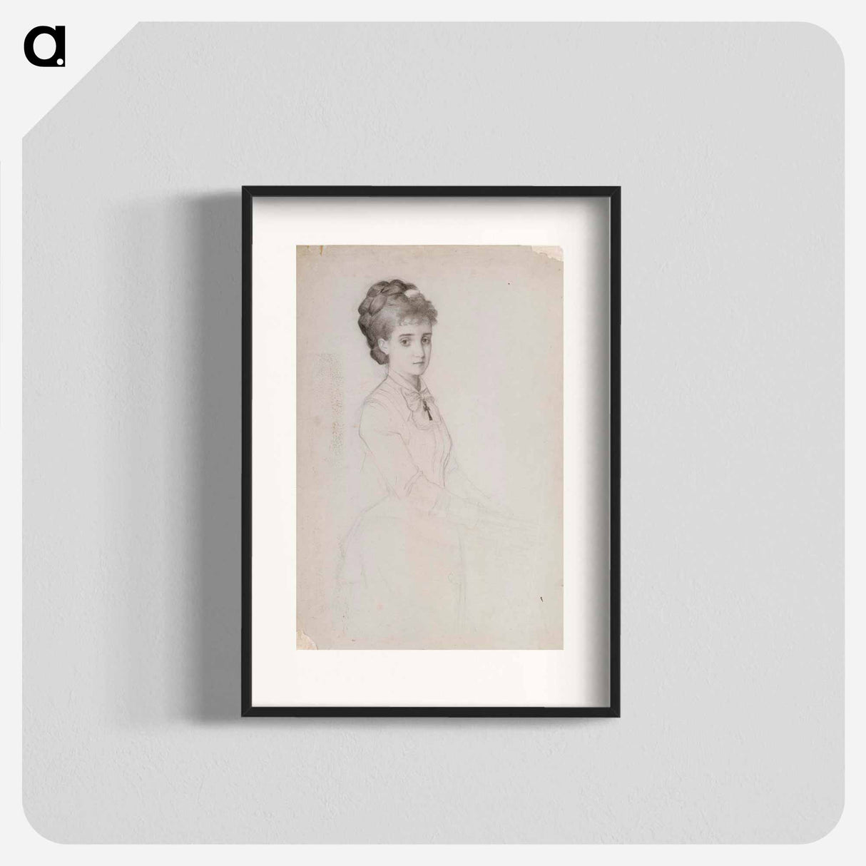 Portrait of a woman standing - アルバート エーデルフェルト Poster.