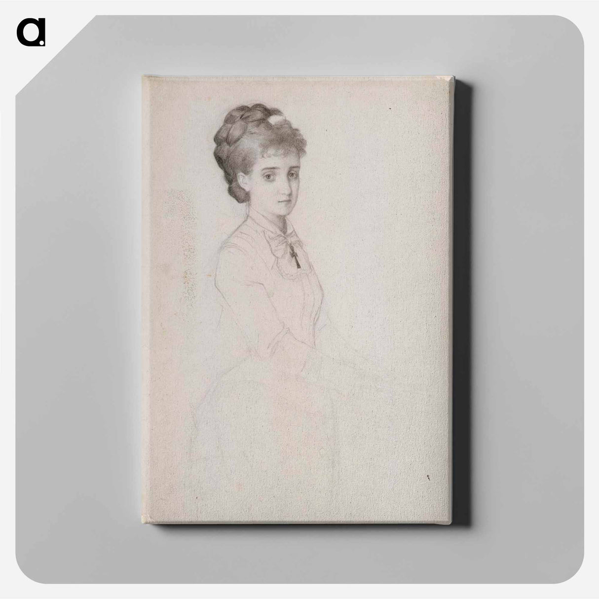 Portrait of a woman standing - アルバート エーデルフェルト Canvas.