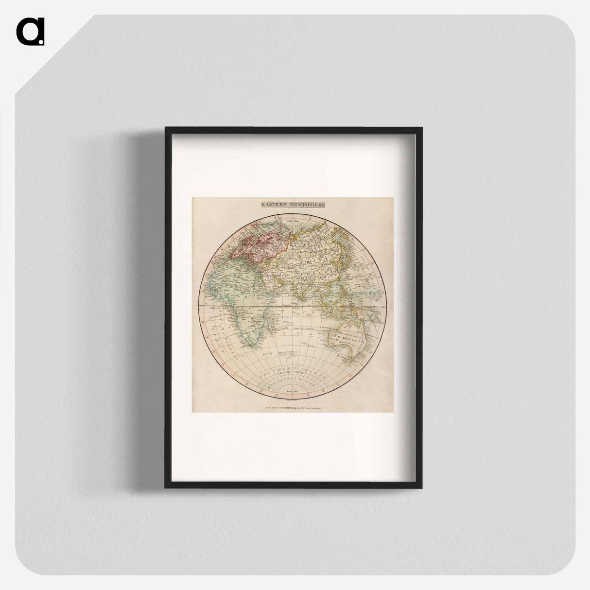 Eastern Hemisphere - アンティーク地図 Poster.