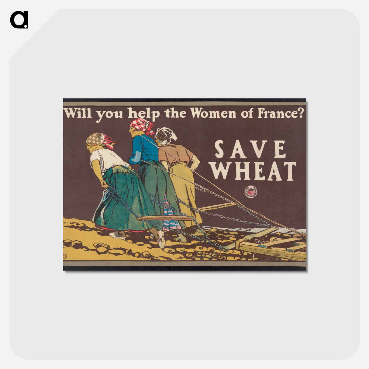 アートポストカード-Will you help the women of France? - エドワード ペンフィールド Postcard.