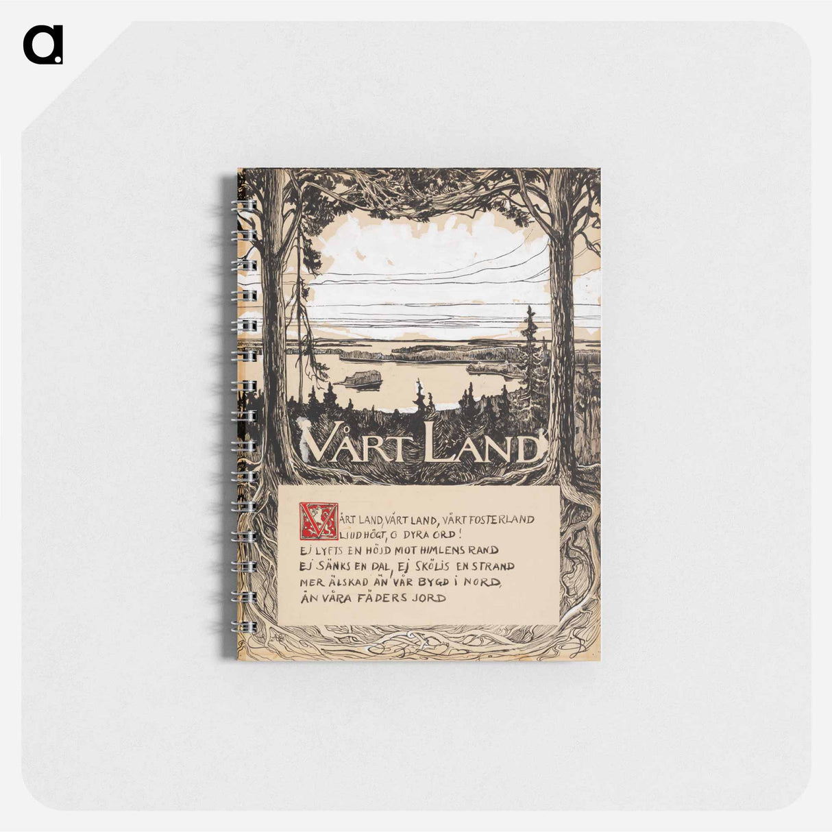 Title page for the poem our land (finland’s national anthem) - アルバート エーデルフェルト Memo.