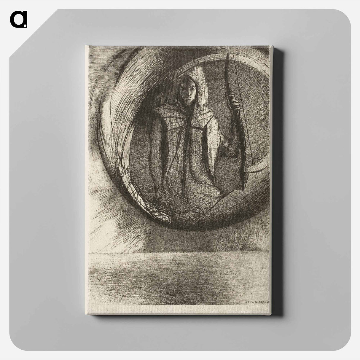 アートパネル-And Beyond, the Astral Idol, the Apotheosis - オディロン ルドン Canvas.