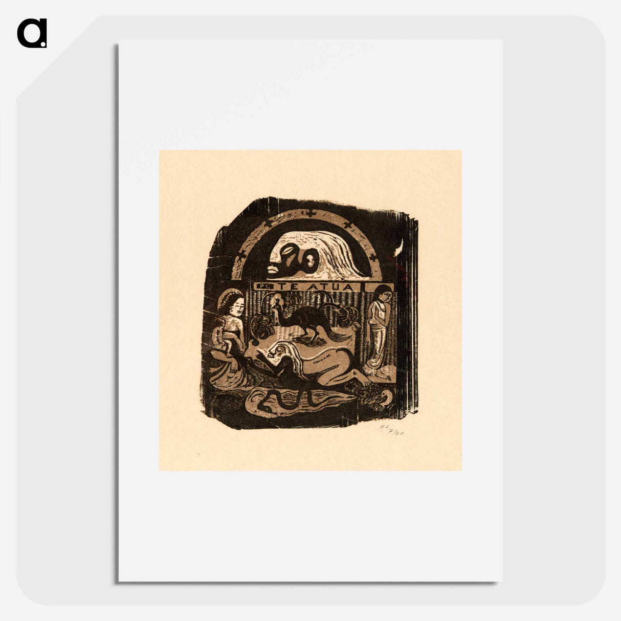 Te atua (The God) - Paul Gauguin Poster.