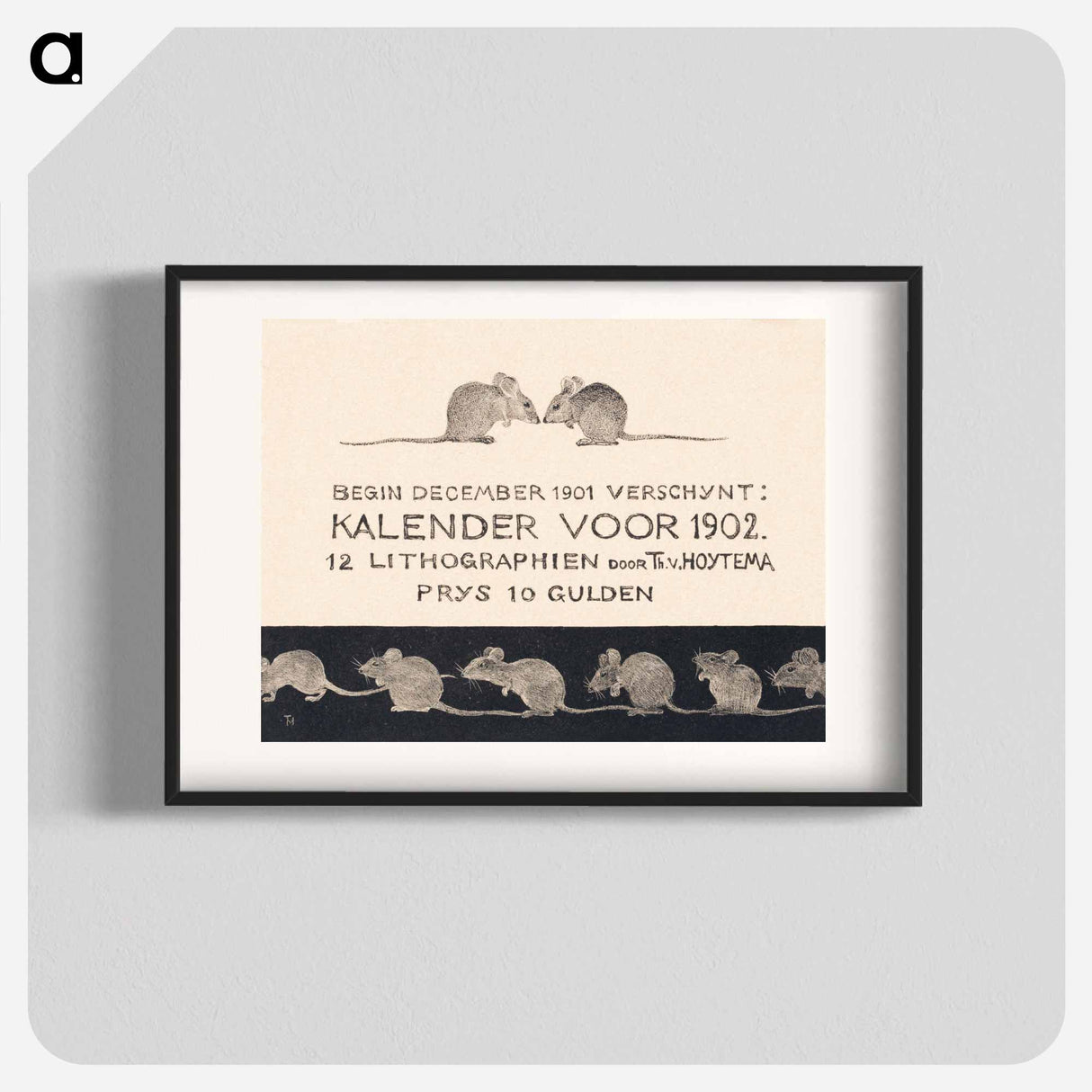 Drawing for calendar 1902 - Theo van Hoytema Poster.