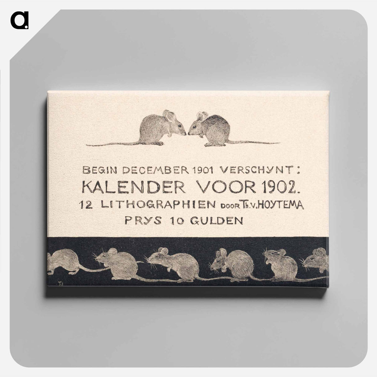 アートパネル-Aankondiging voor kalender 1902 - テオ ヴァン ホイテマ Canvas.