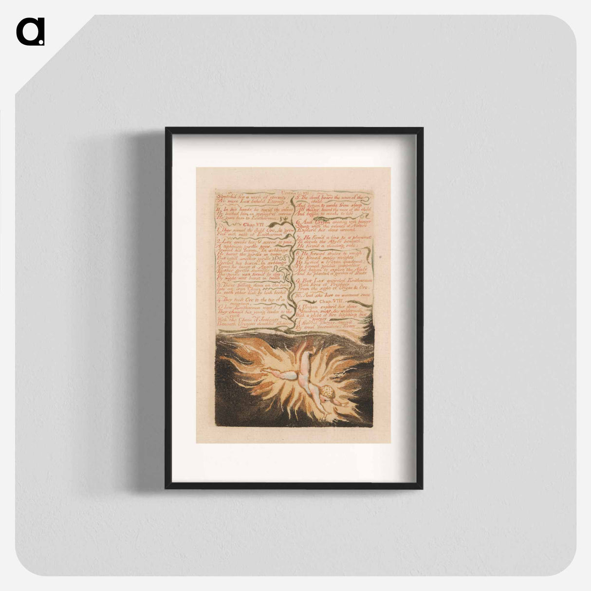 The First Book of Urizen, Plate 22, "Stretch'd for a Work of Eternity...." - William Blake Poster.