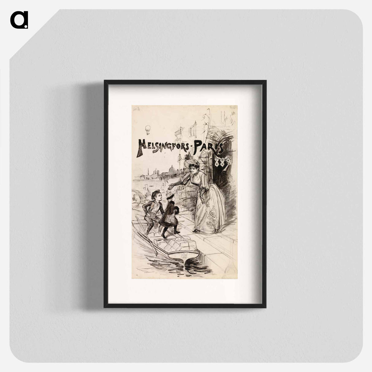 helsingfors - paris 1889 - アルバート エーデルフェルト Poster.