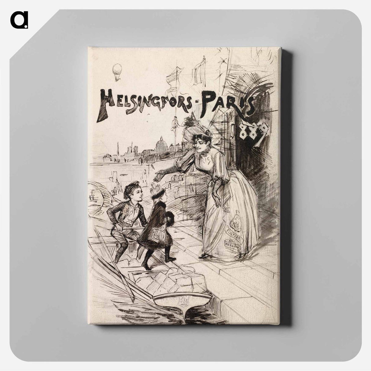 helsingfors - paris 1889 - アルバート エーデルフェルト Canvas.