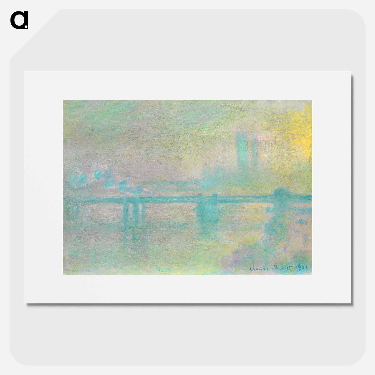アートポスター-Charing Cross Bridge, London - クロード モネ Poster.