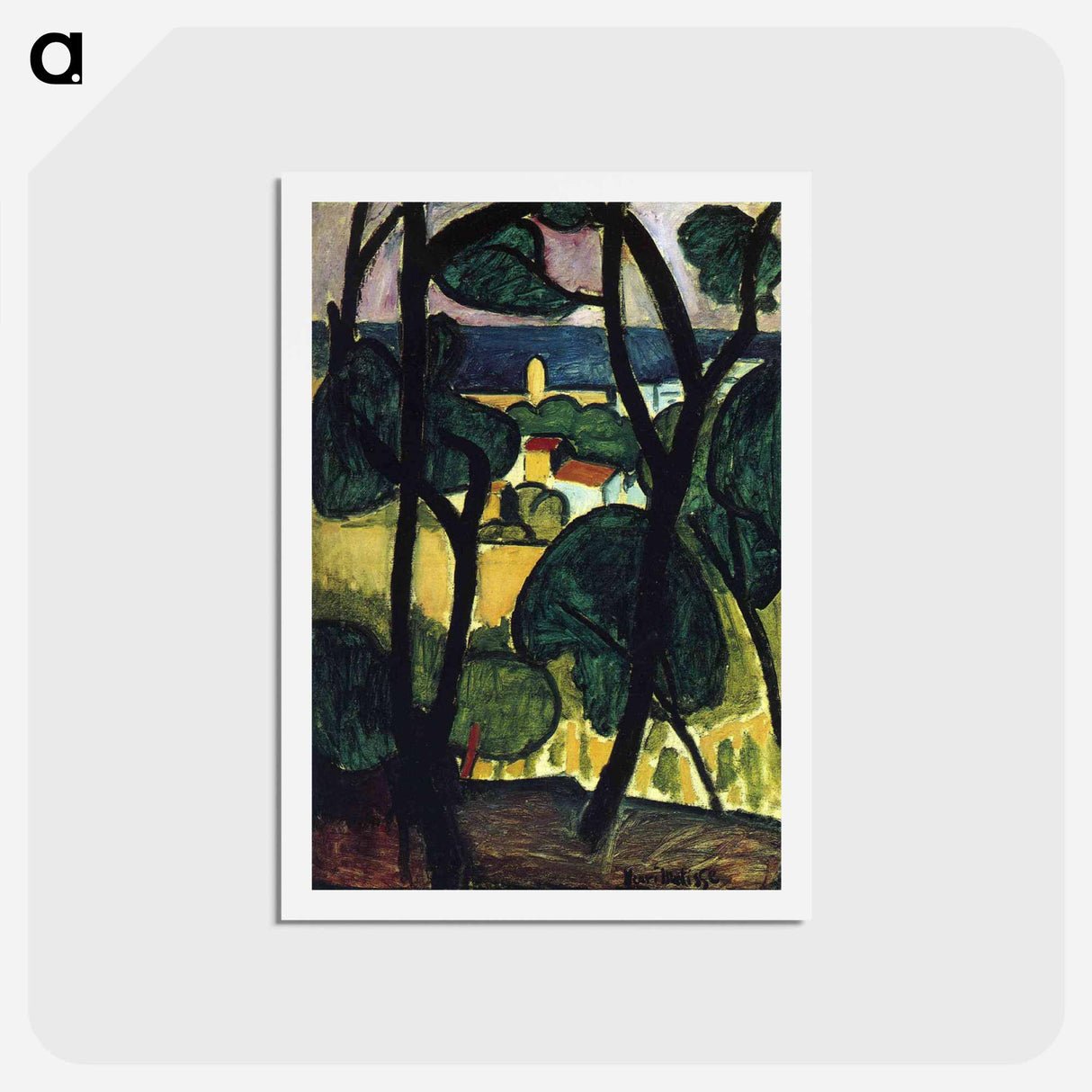 アートポストカード-View of Collioure - アンリ マティス Postcard.