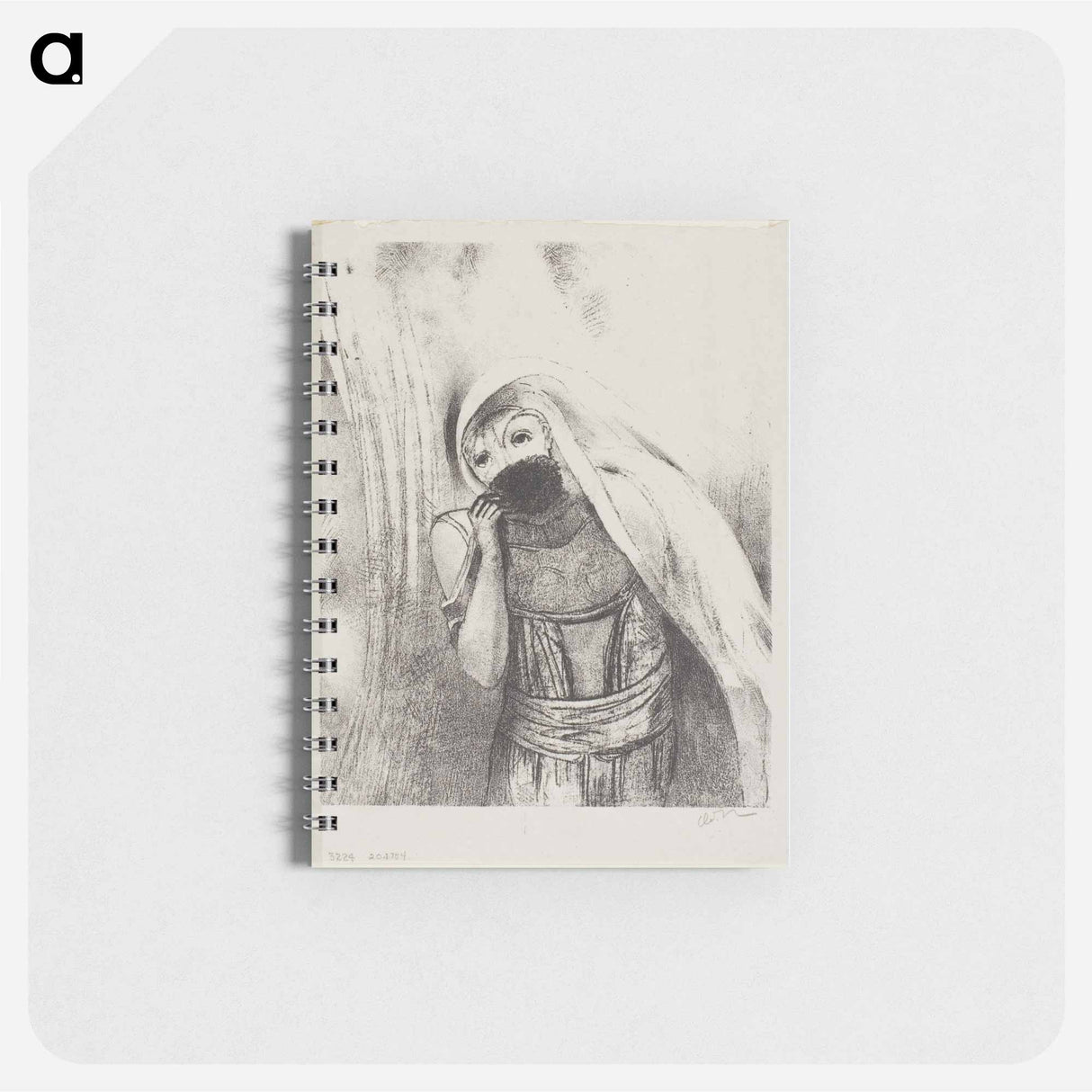 She Draws From Her Bosom a Sponge, Perfectly Black, and Covers it With Kisses - オディロン ルドン Memo.