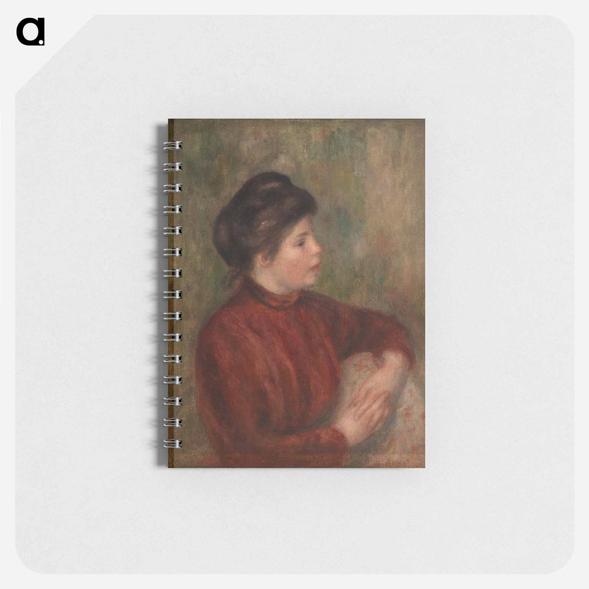 Woman Leaning on a Chair - ピエール オーギュスト ルノワール Memo.