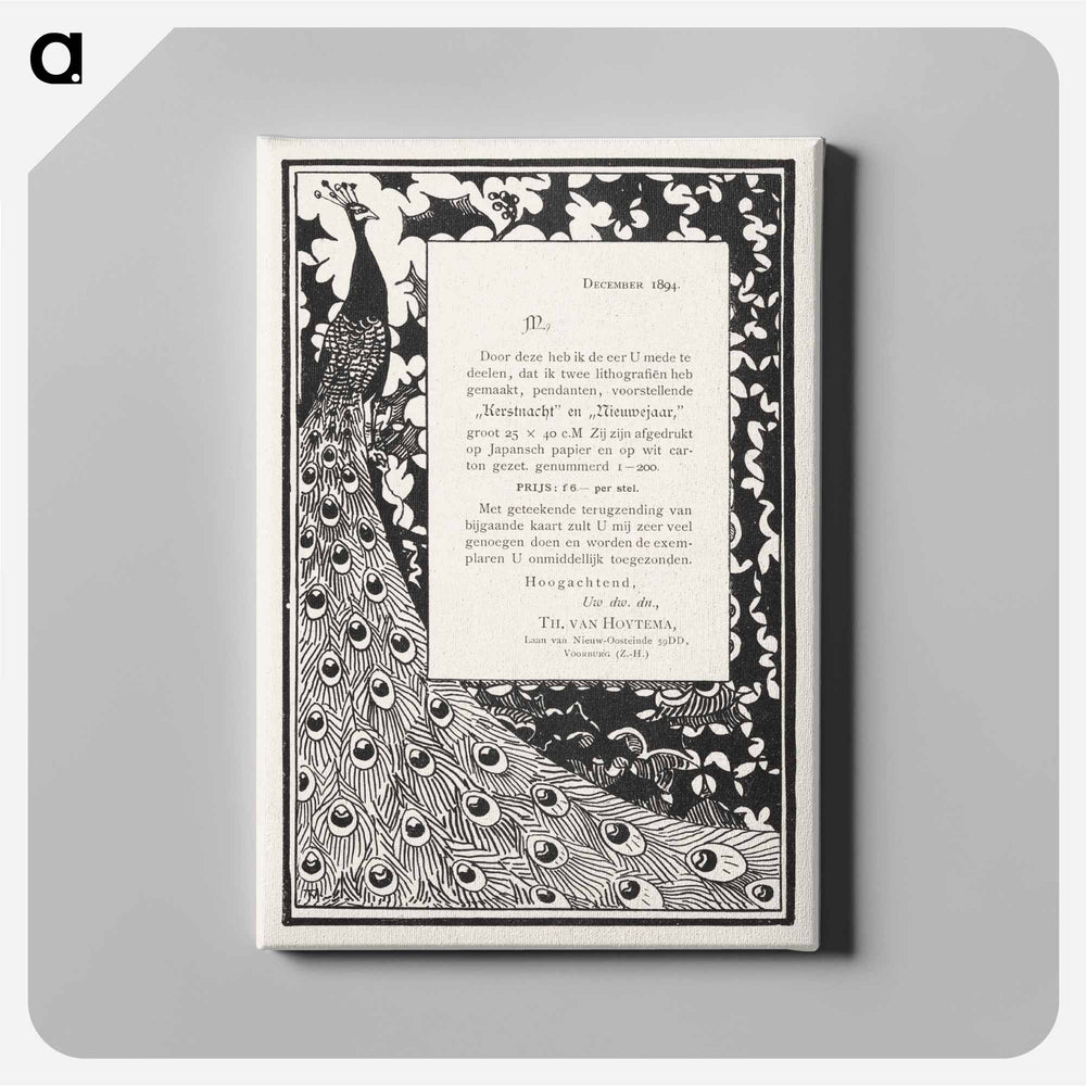 A painting of a beautiful flower with flowers - Theo van Hoytema Canvas.