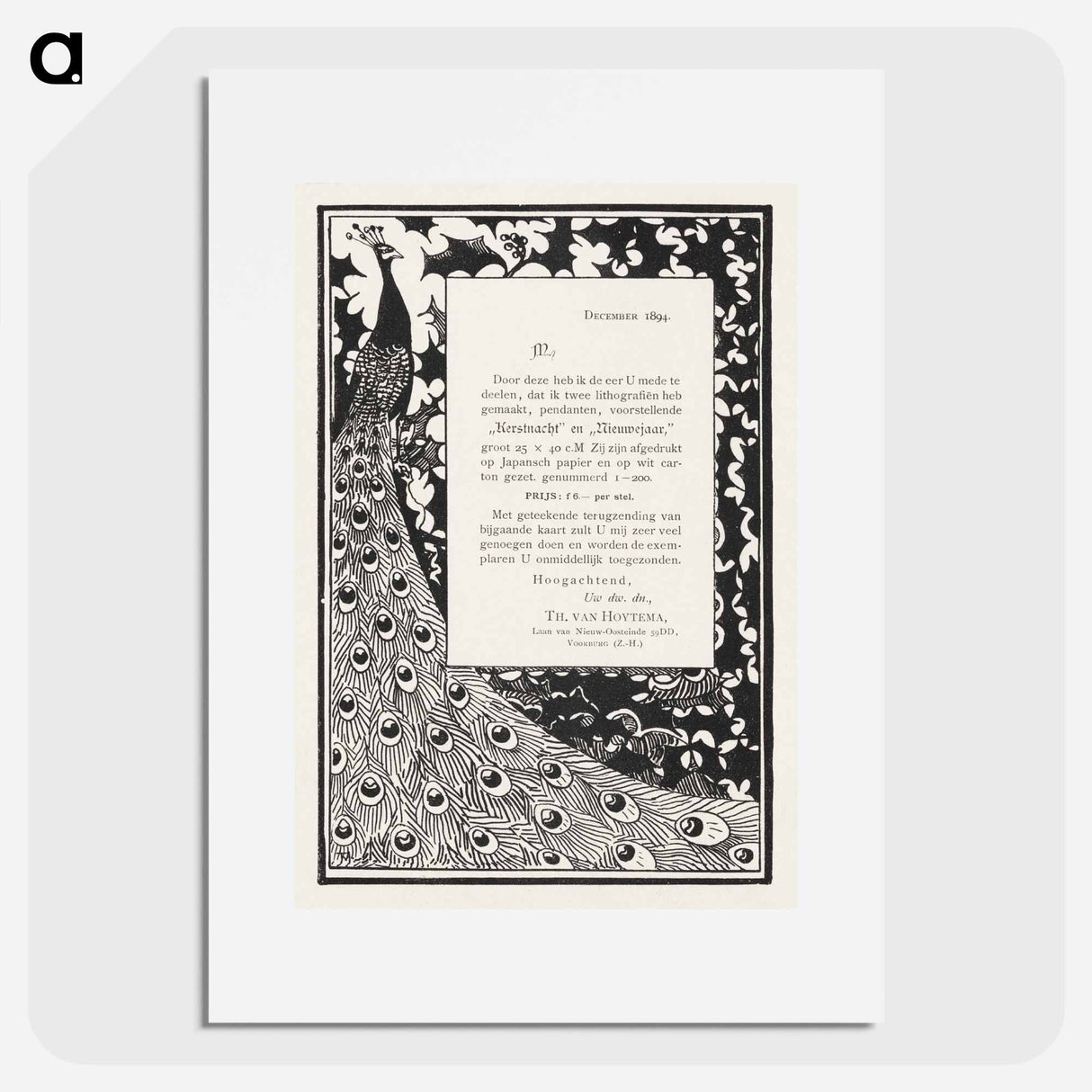 A safe and secure place for your pet - Theo van Hoytema Poster.