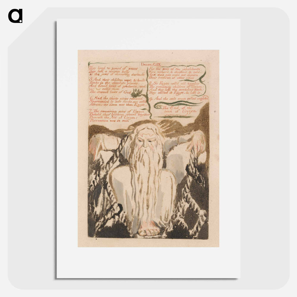 The First Book of Urizen, Plate 27, "They Lived a Period of Years . . . ." - William Blake Poster.