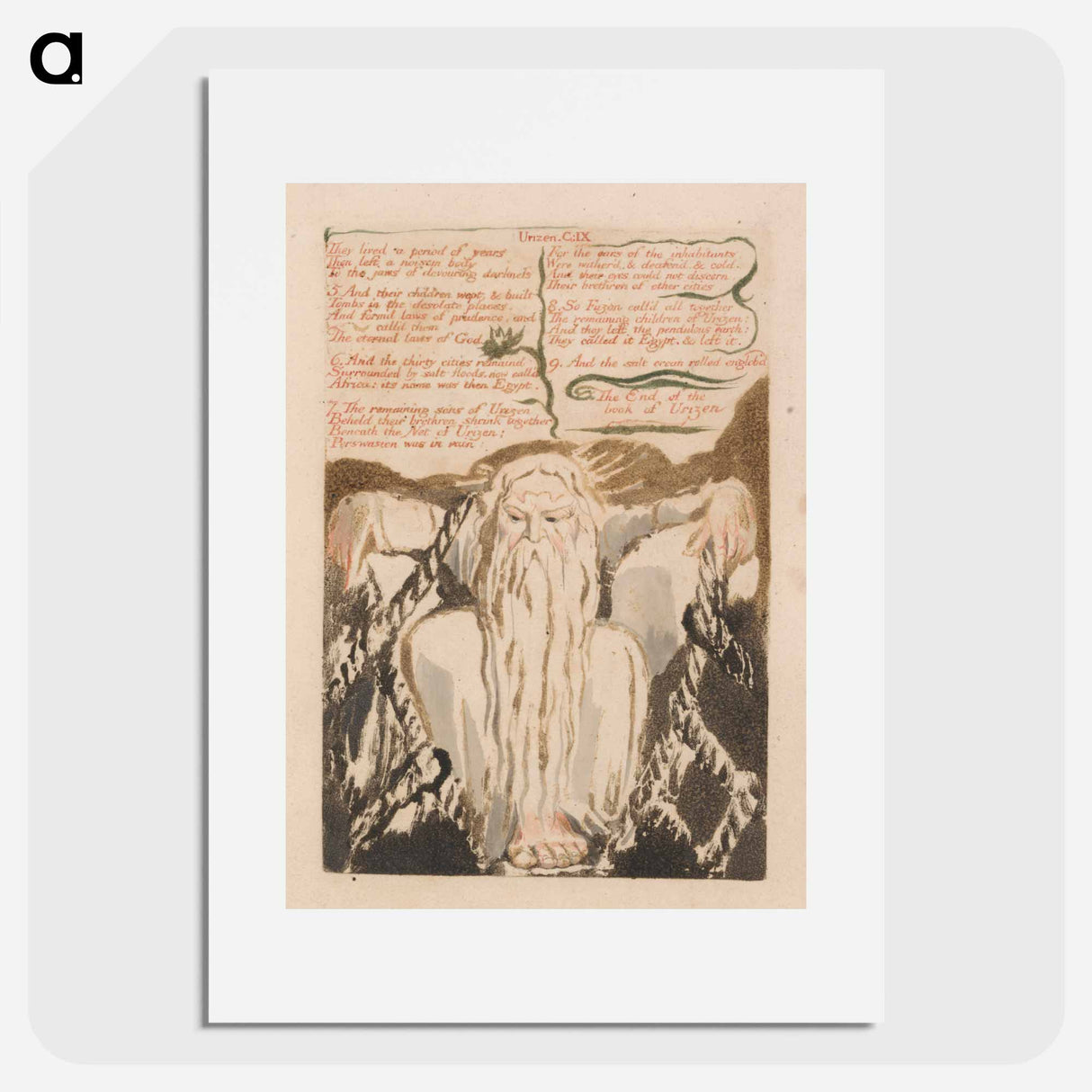 The First Book of Urizen, Plate 27, "They Lived a Period of Years . . . ." - William Blake Poster.