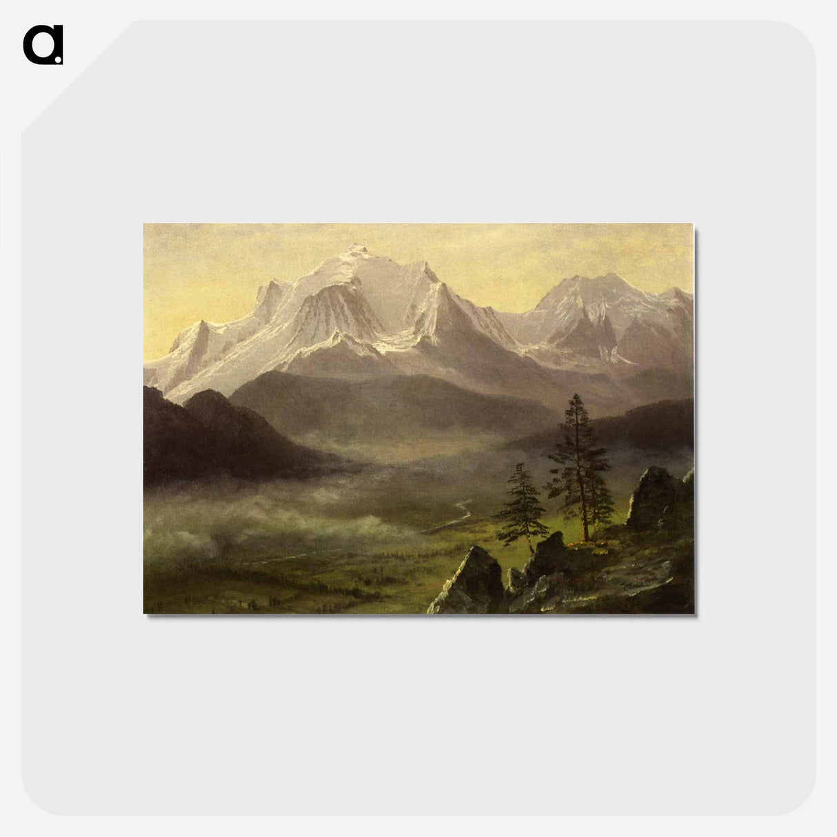 Grand Tetons - アルバート ビアスタット Postcard.