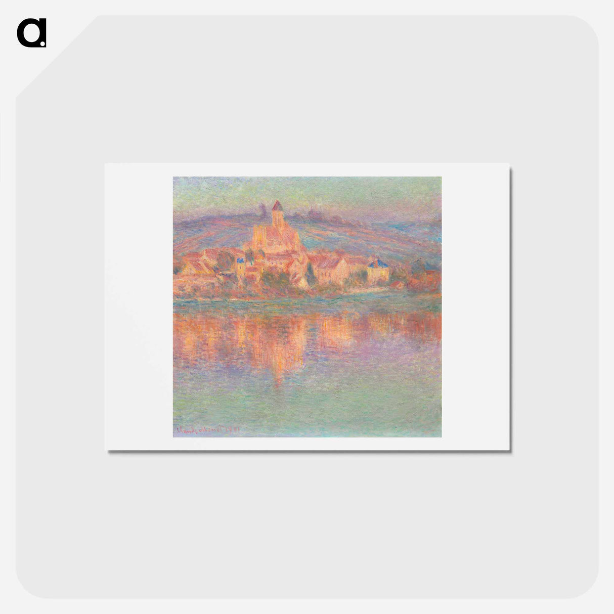 Vétheuil - クロード モネ Postcard.