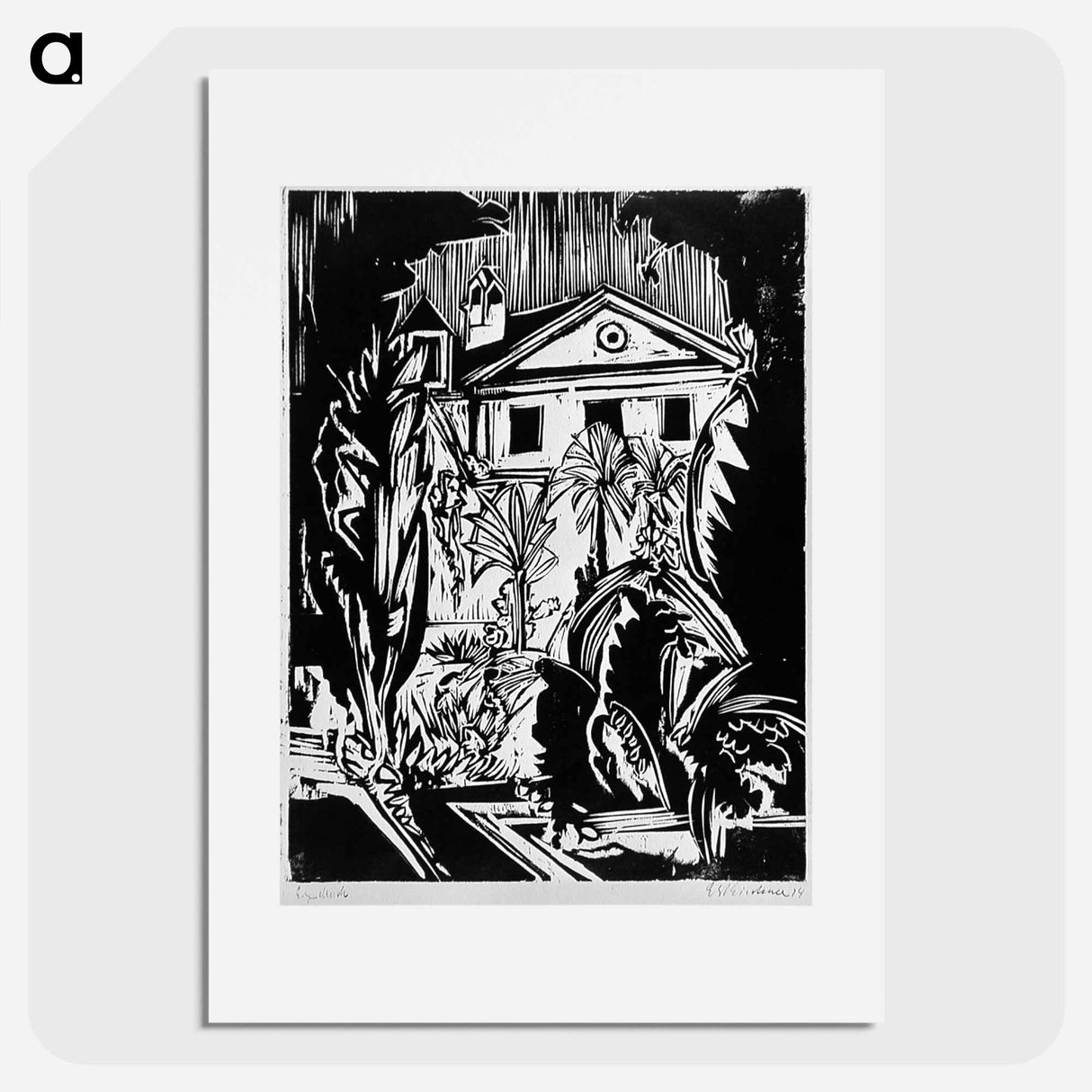 アートポスター-Botanical Garden, Jena - エルンスト ルートヴィヒ キルヒナー Poster.