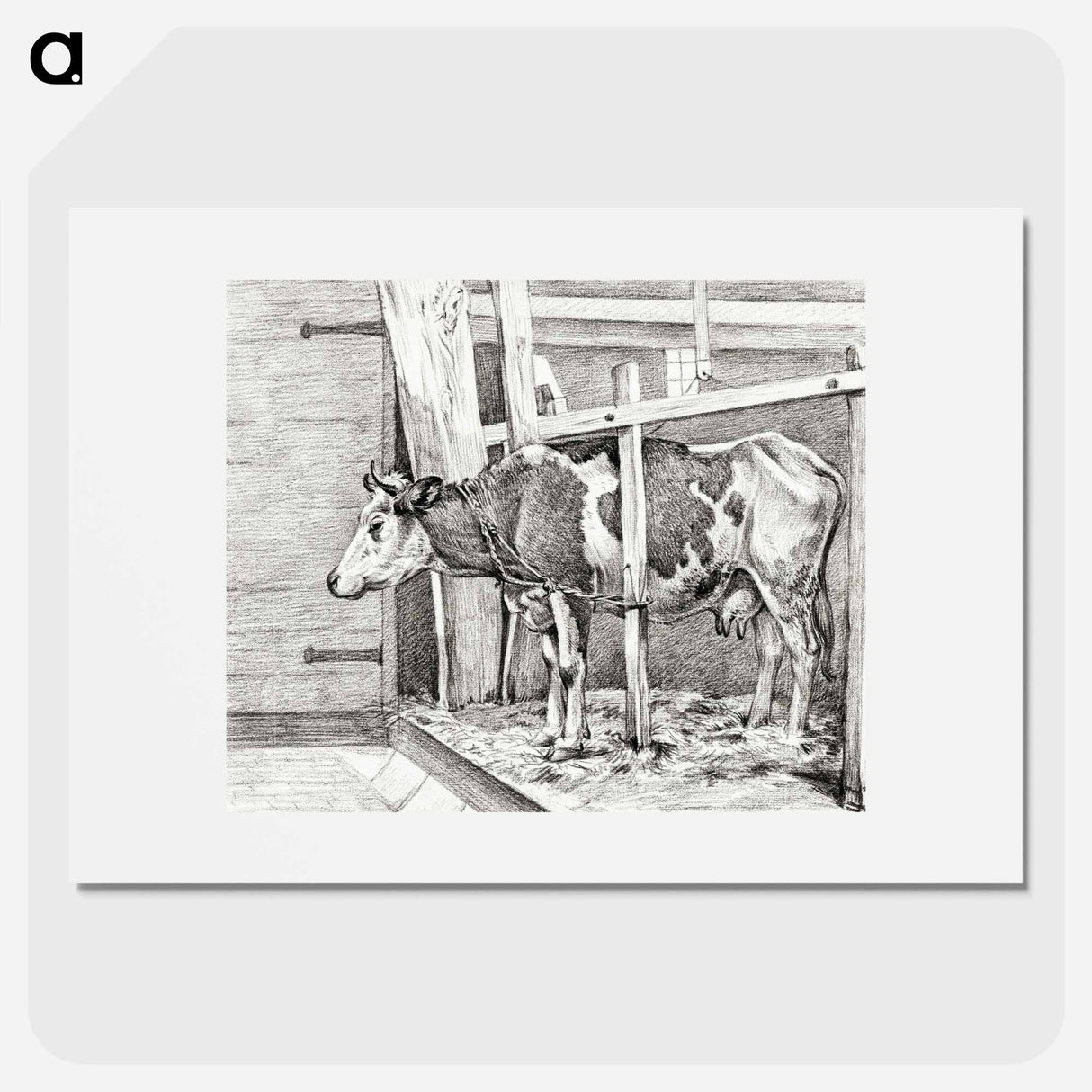 Standing cow - Jean Bernard Poster.