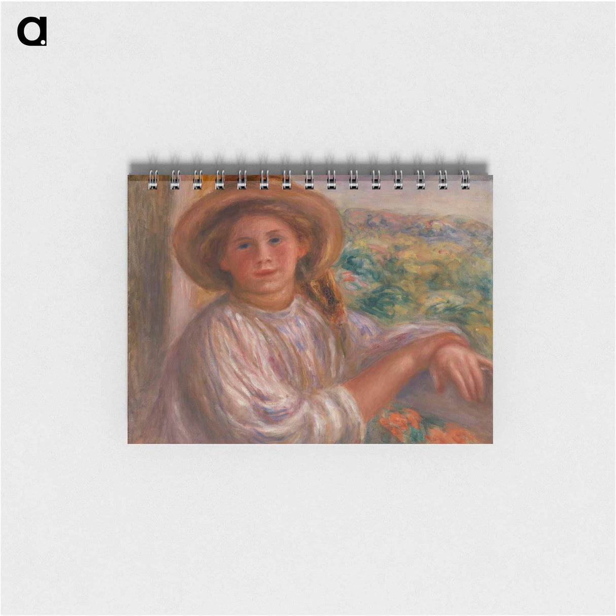 Girl on a Balcony, Cagnes - ピエール オーギュスト ルノワール Memo.