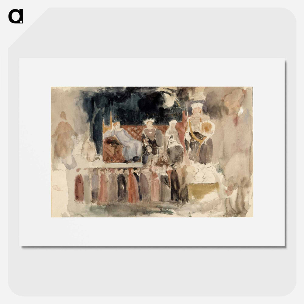 Hyvä hallitus, kopio ambrogio lorenzettin freskomaalauksen keskiosasta palazzo publicosta sienassa - アルバート エーデルフェルト Poster.