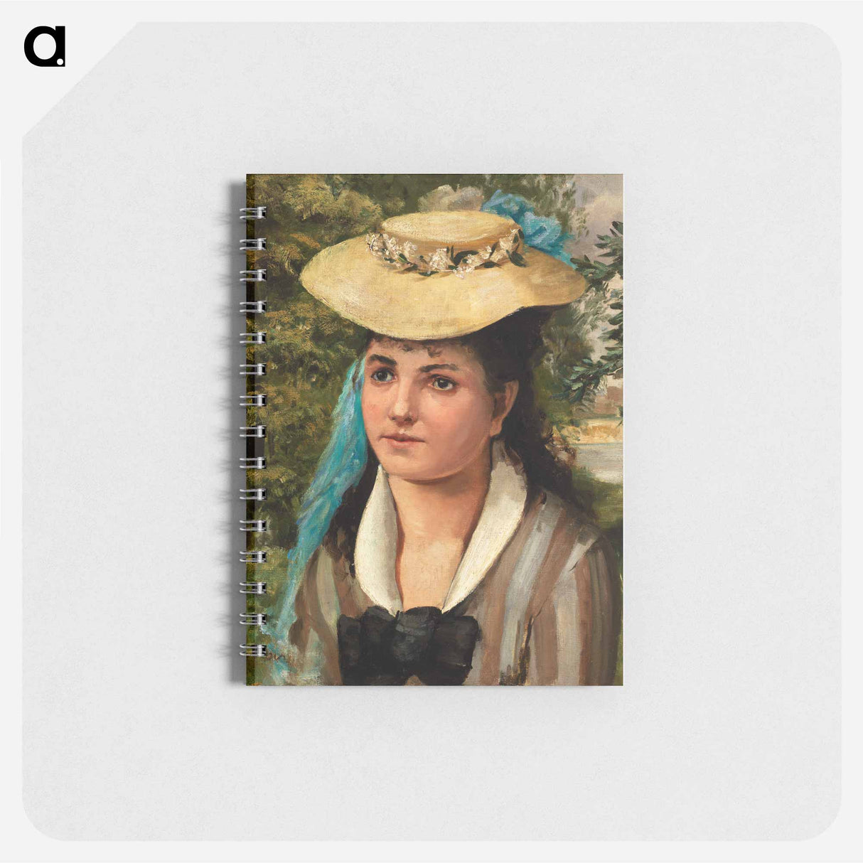 Lise in a Straw Hat - ピエール オーギュスト ルノワール Memo.