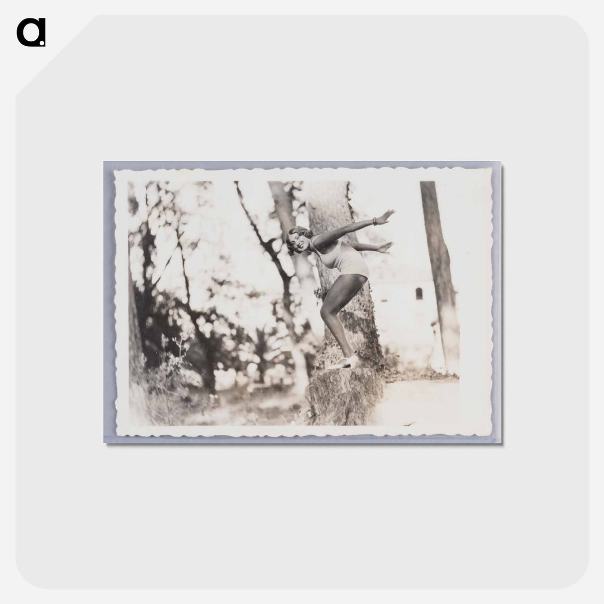 アートポストカード-Woman in Swimsuit in Diving Pose on Treestump
- セントルイス美術館 Postcard.