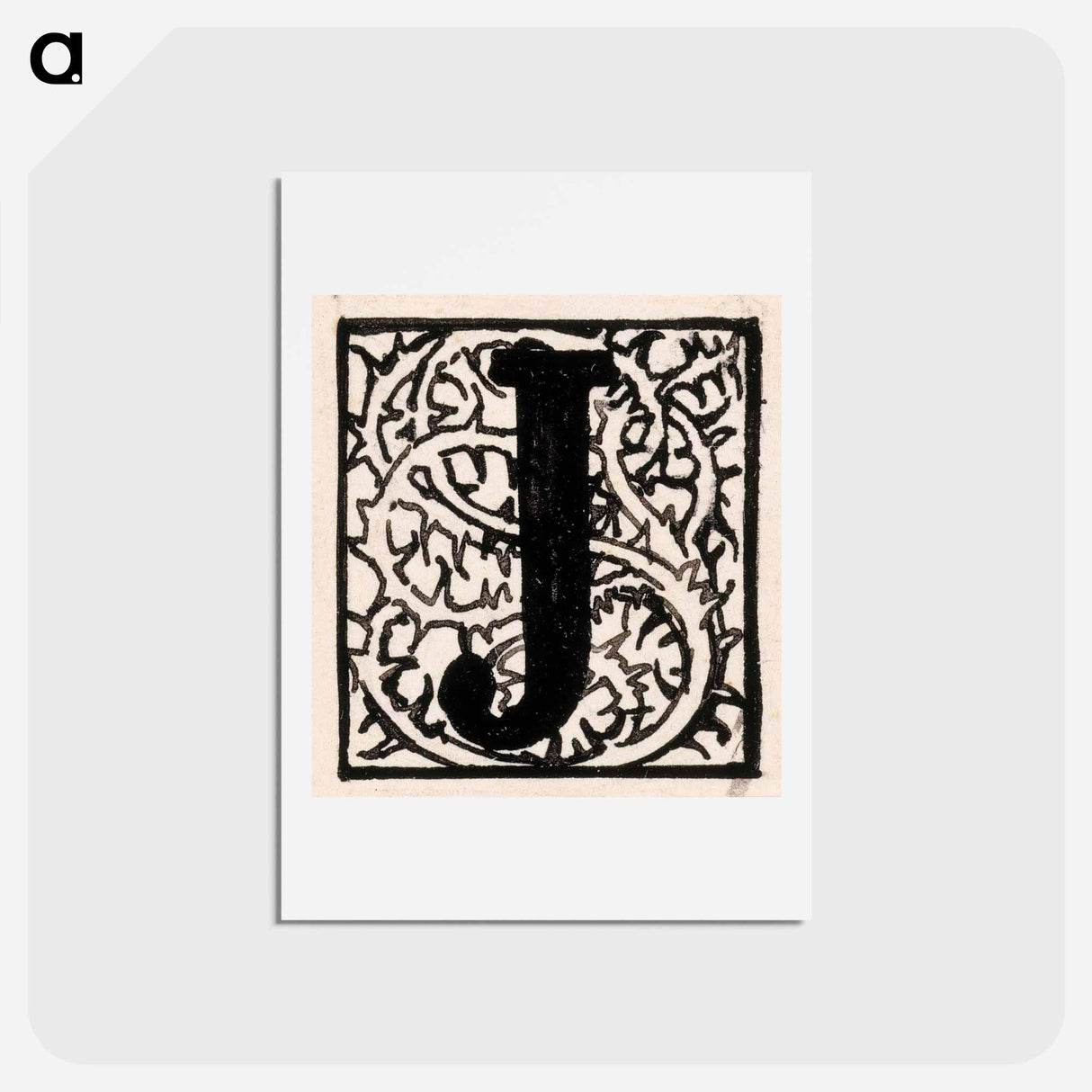 Torpan tyttö -runon alkukirjain j - アルバート エーデルフェルト Postcard.