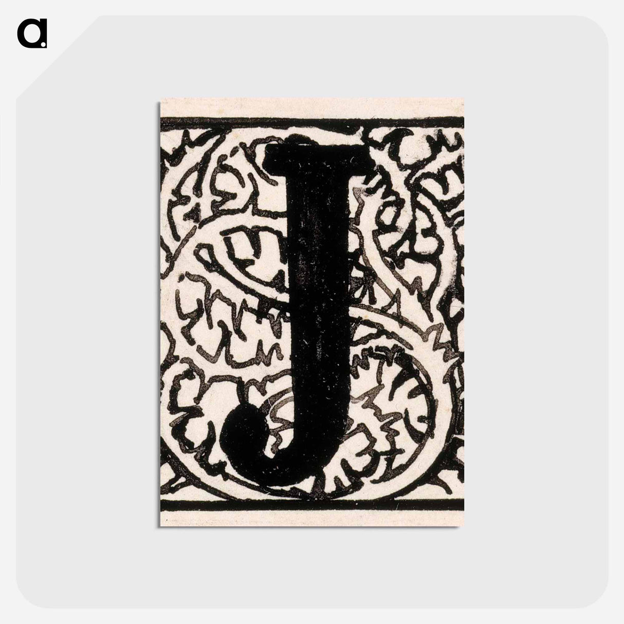 Torpan tyttö -runon alkukirjain j - アルバート エーデルフェルト Postcard.