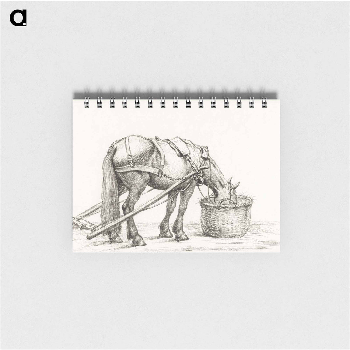 Horse eating from a basket - ジャン ベルナール Memo.