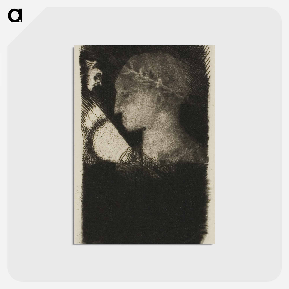 アートポストカード-Adverse Glory - オディロン ルドン Postcard.