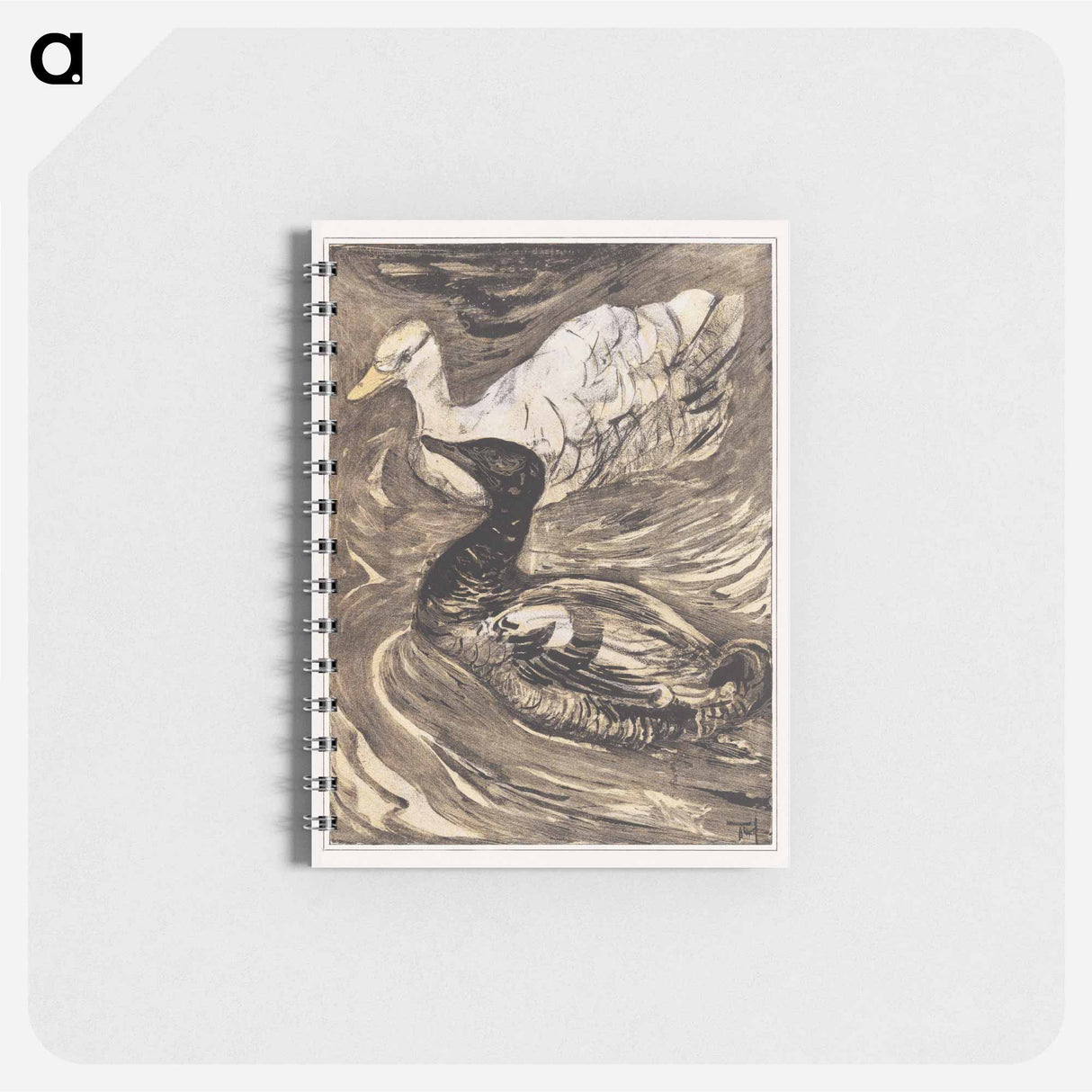 Twee zwemmende eenden - テオ ヴァン ホイテマ Memo.