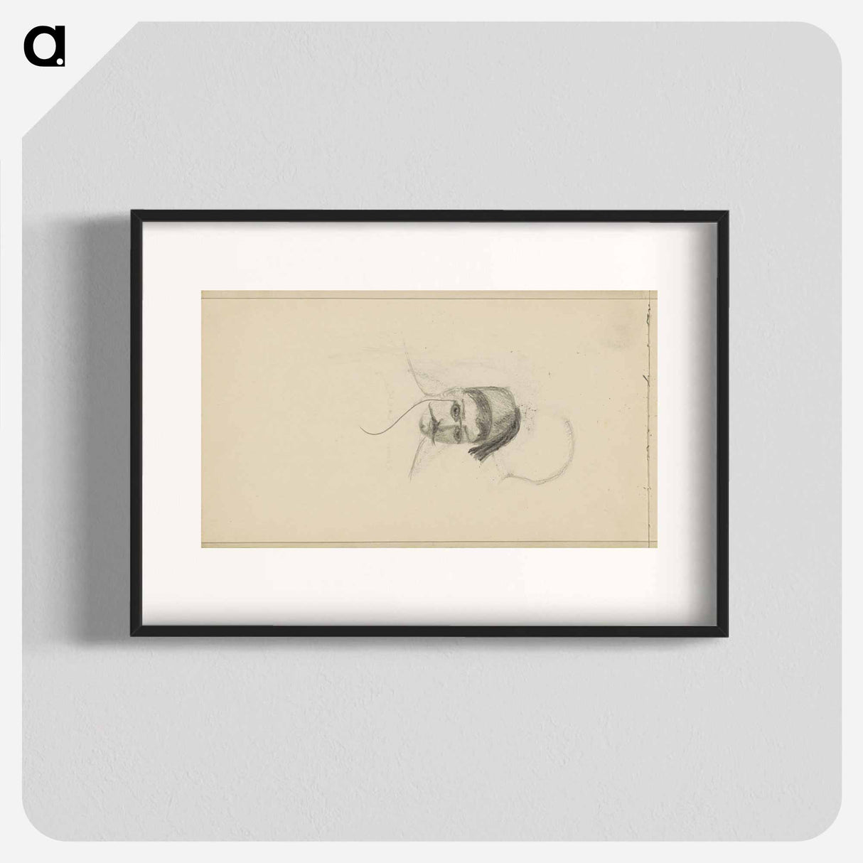 Portrait of a man with a pig in a hat by Julie de Graag - Julie de Graag Poster.